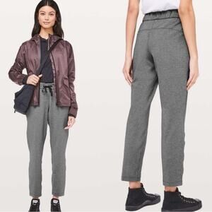 Lululemon On The Fly Pant *28" in Heathered Black Size 4 Luxtreme W5ASSS Grey